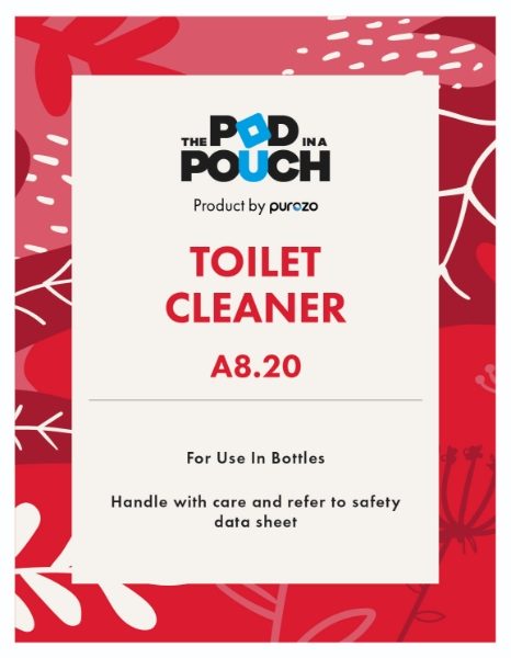 Pod in a Pouch Toilet Cleaner Label For Bucket