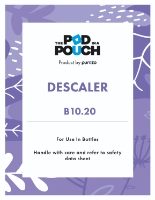 Pod in a Pouch De-Scaler Label (for tubs)