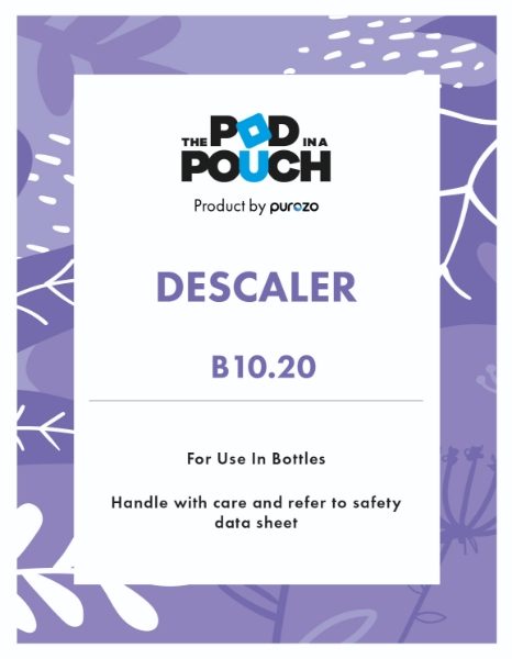 Pod in a Pouch De-Scaler Label (for tubs)