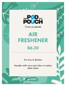 Pod in a Pouch Air Freshener Label (1 Front + 1 Back)