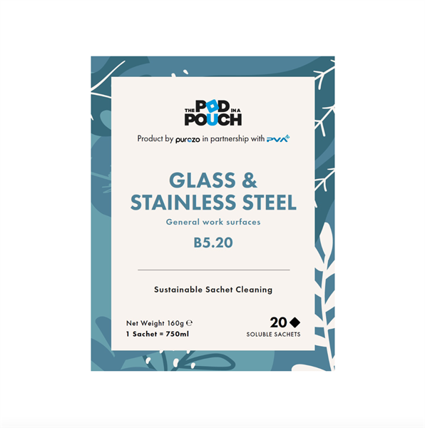 PVA Glass & Stainless Steel Cleaner 20 sachets