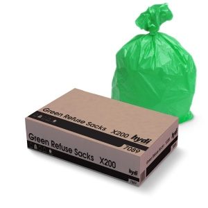 Medium Duty Green Refuse Sack x 200 Medium Duty Green Refuse Sack